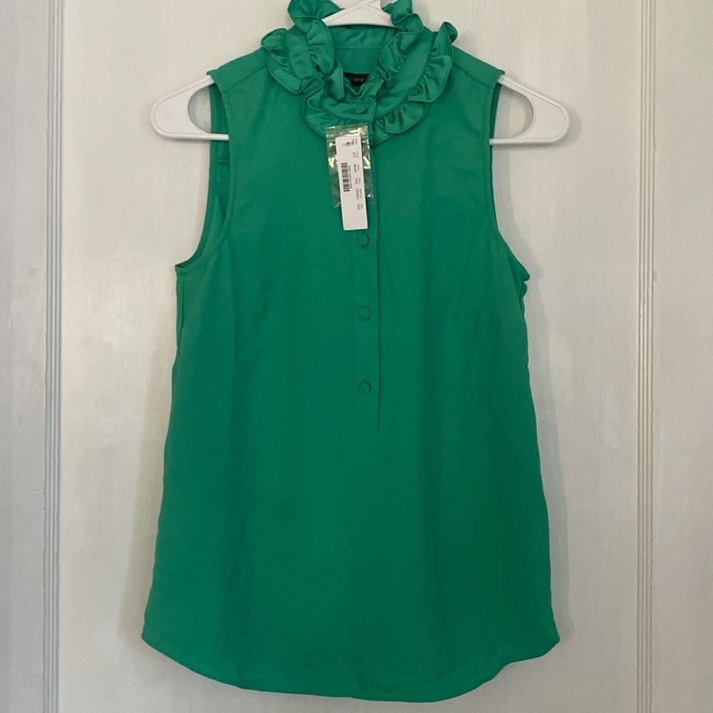 J.Crew Factory Green Sleeveless Top/Blouse - Size XXS.  NWT.